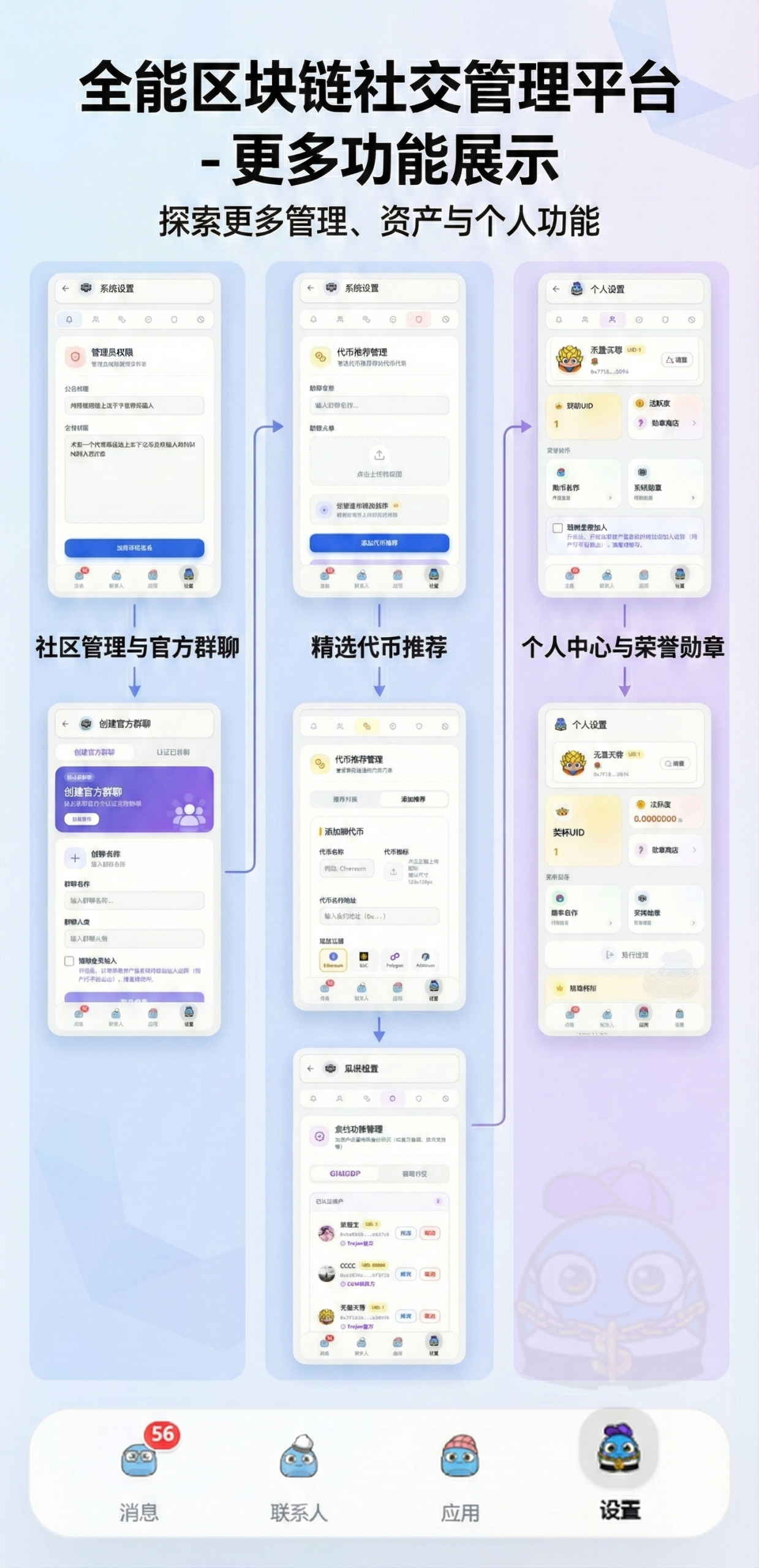 2025新版web3通讯+平台聚合区块社交系统多链社交系统单链社交系统Web3社交系统区块社交系统 产品素材3